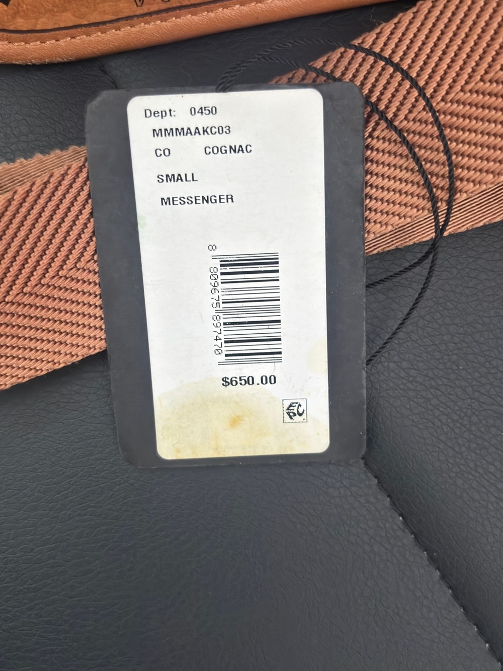 MCM Tan/Black Visetos Logo Crossbody Bag - Picture 4 of 4